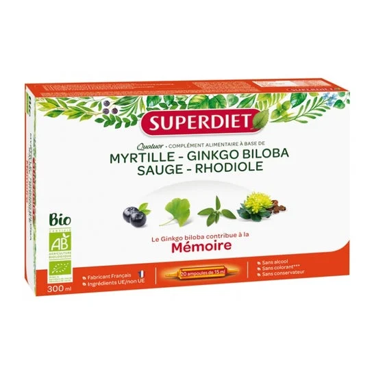 Super Dieta Quatuor Bacopa Memorie Bacopa organico 20 fiale da 15ml