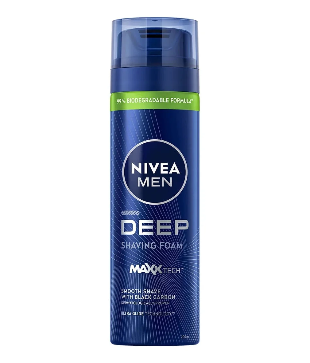 Nivea Schiuma da barba per uomo Deep (rasatura liscia) 200 ml