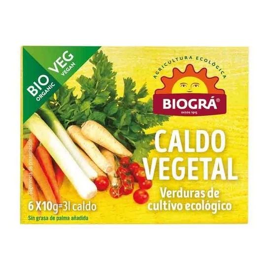 Biogra Bio Brodo vegetale a cubetti 10g