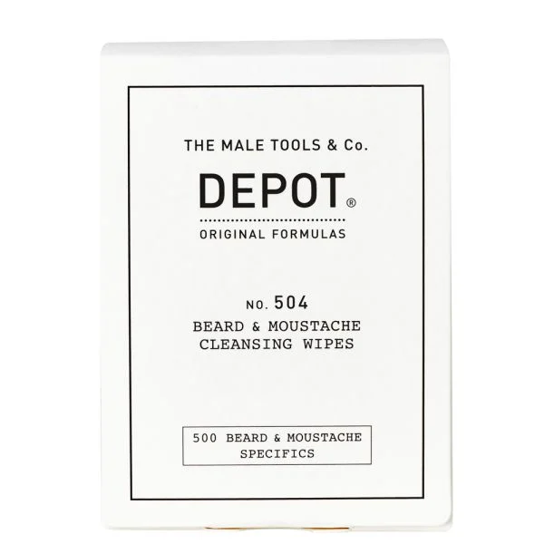Depot No. 504 Beard & Moustache Cleansing Wipes