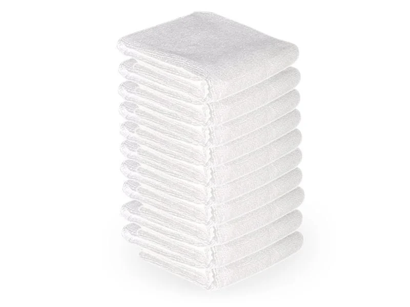 Activeshop Asciugamano In Microfibra 73X40Cm 10Pezzi Bianco