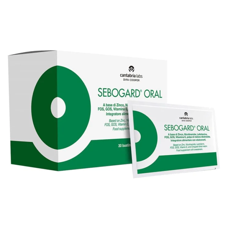 Difa Cooper Sebogard Oral Integratore Seborrea Acne 30 Bustine