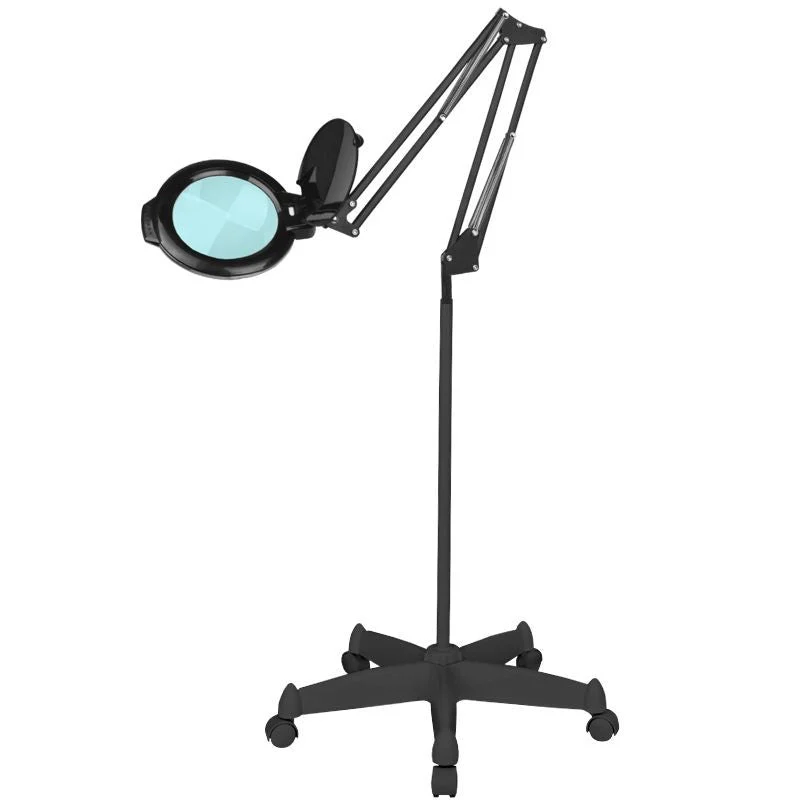 Moonlight 8013/6 "Lampada Lente D'Ingrandimento Led Nera Con Treppiede