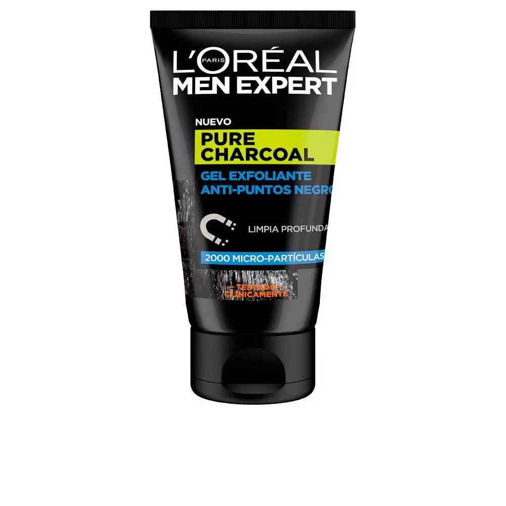 MEN EXPERT pure charcoal gel exfoliante p.negros