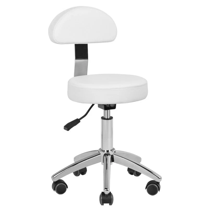 Activeshop Sgabello Per Pedicure Cosmetico Bianco 304P