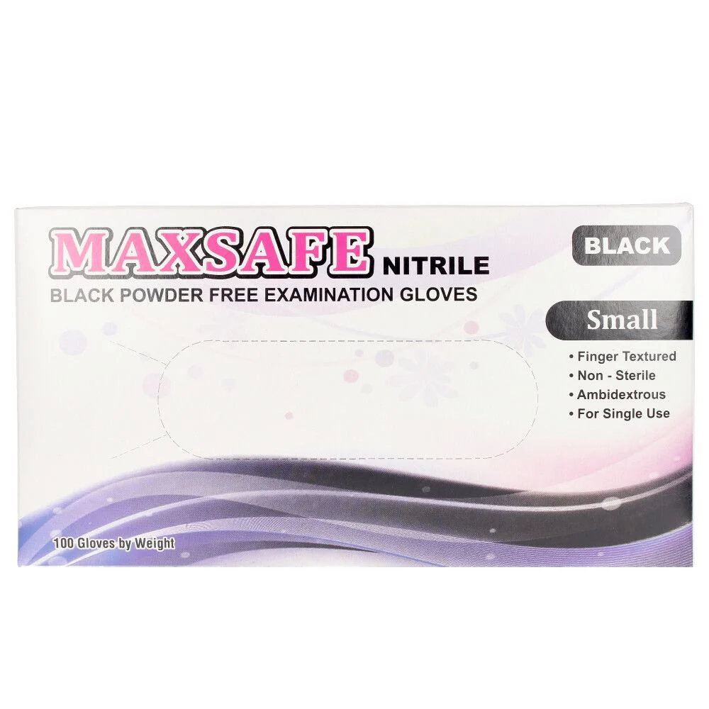 Guanti in nitrile MAXSAFE taglia S #neri