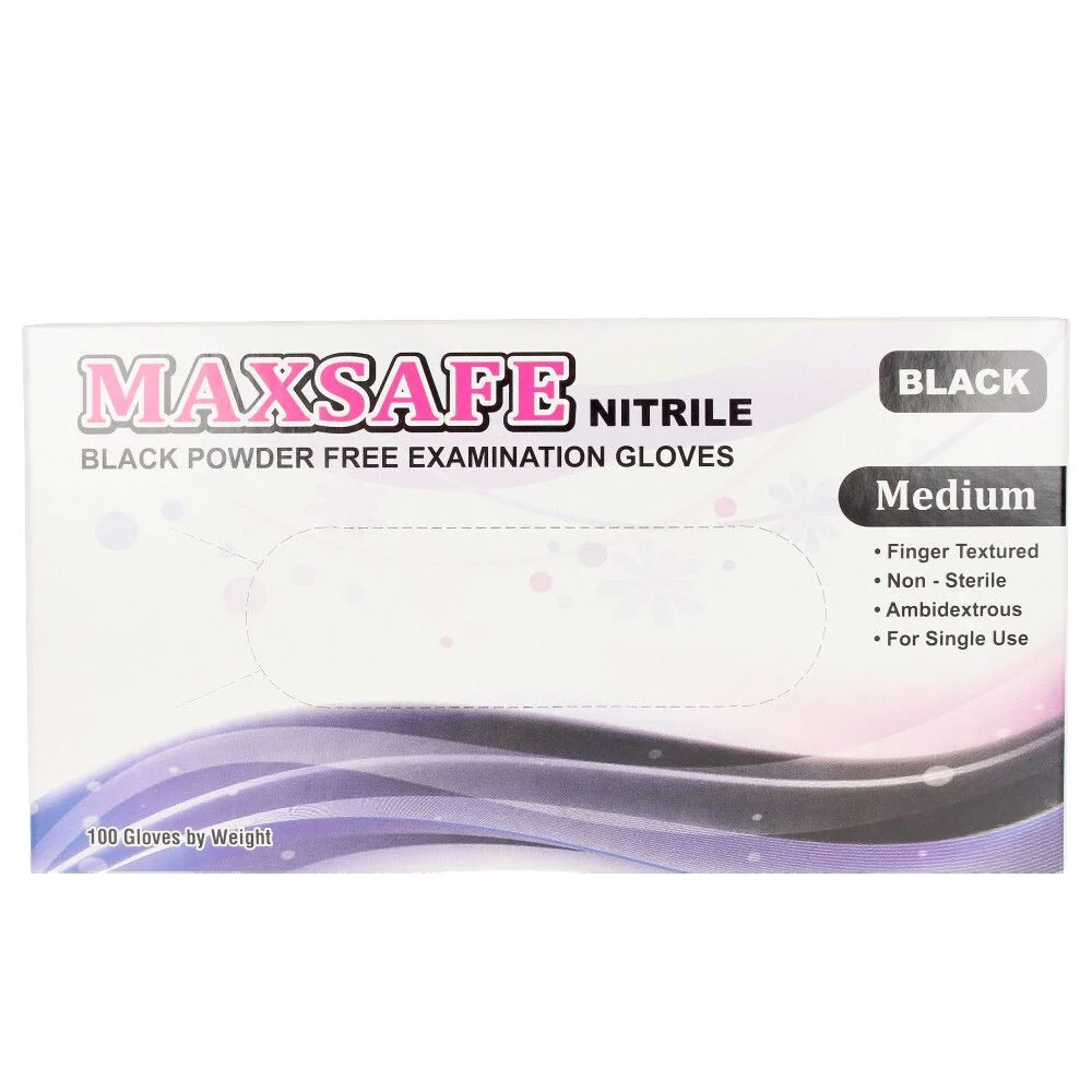 Guanti in nitrile MAXSAFE taglia M #neri