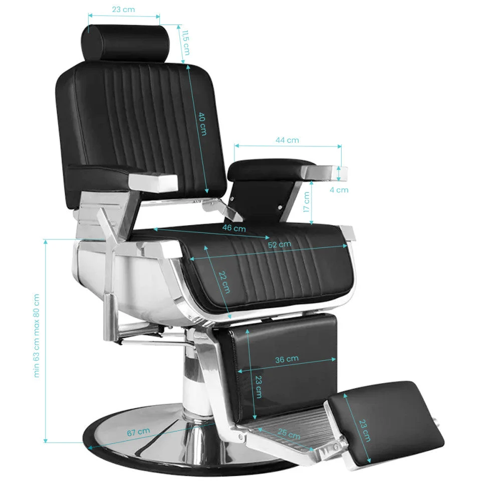System Per Capelli Sedia Da Barbiere Royal X Nera