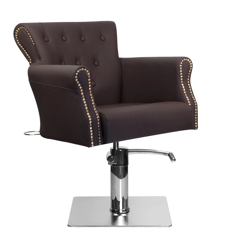 System Capelli Sedia Barbiere Ber 8541 Marrone