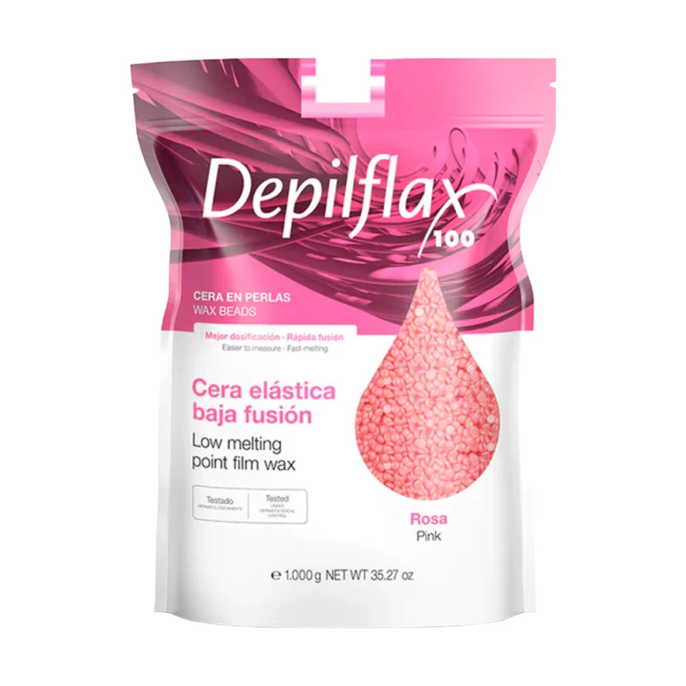 Depilflax 100 Cera Depilatoria Flessibile Con Un Basso Punto Di Fusione Perla Rosa Rugiada 1000 G