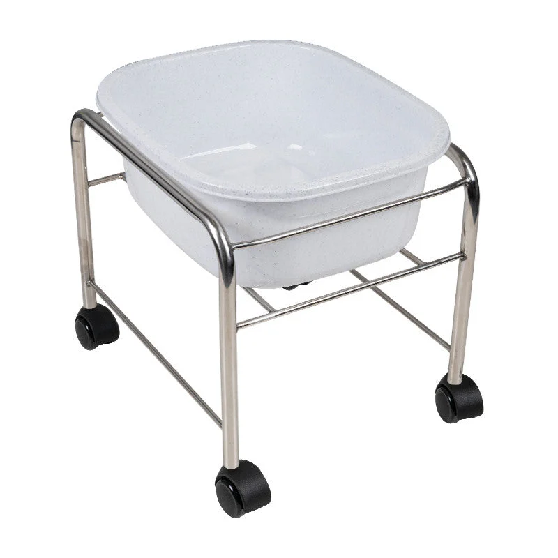 Activeshop Vassoio Per Pedicure Dritto Con Ruote Cromate