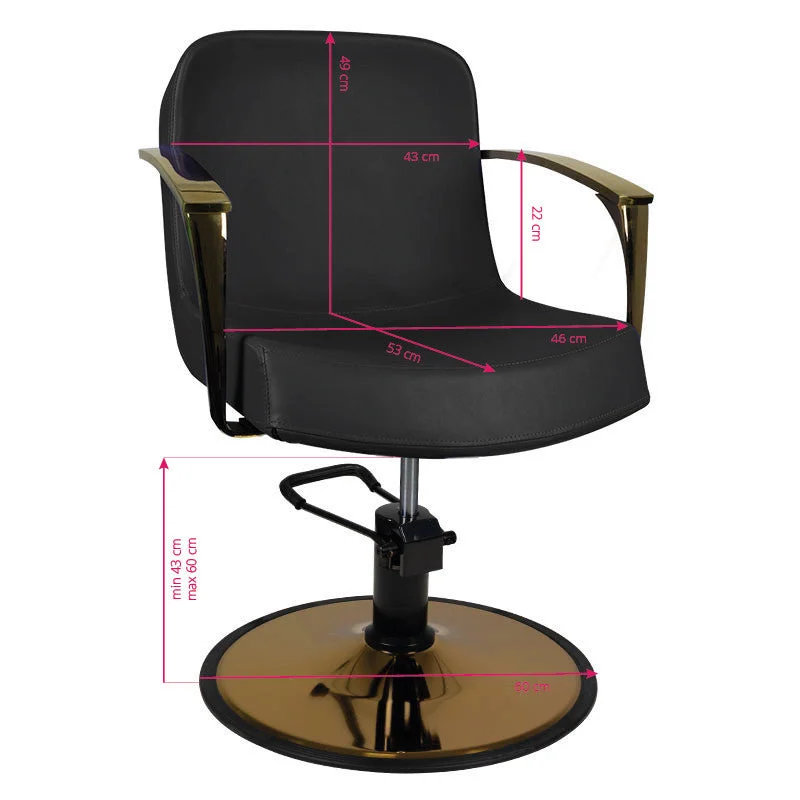 Gabbiano Styling Sedia Dorata Nero Bologna
