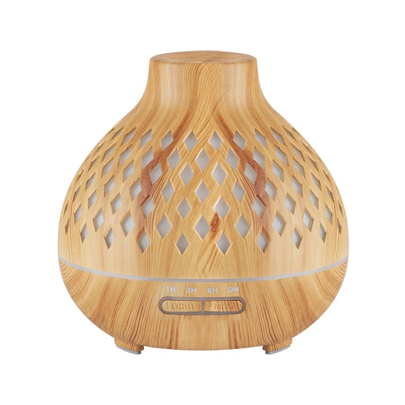 Activeshop Diffusore Di Aromi Spa Umidificatore D'Aria 10 Legno Chiaro 400Ml + Timer