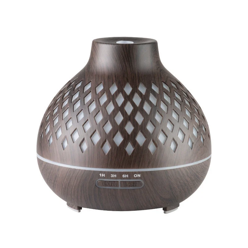 Activeshop Diffusore Di Aromi Umidificatore D'Aria Spa 10 Legno Scuro 400Ml + Timer