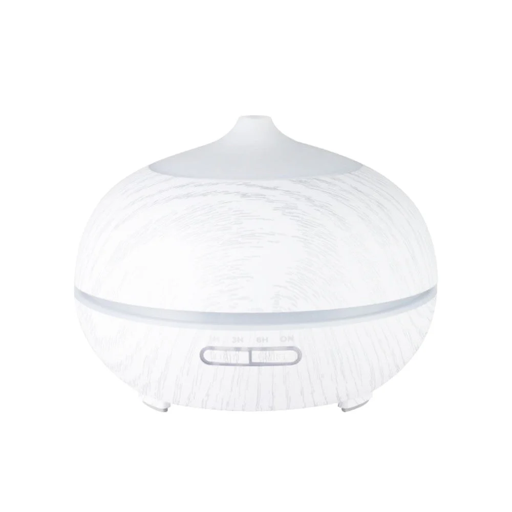 Activeshop Diffusore Di Aromi Umidificatore D'Aria Spa 06 Legno Bianco 400Ml + Timer
