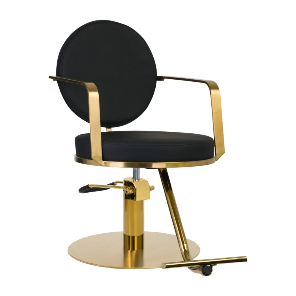 Gabbiano Sedia Da Parrucchiere Arras Oro Nero