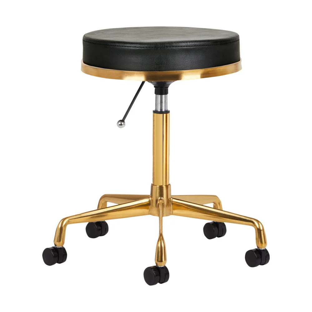 Activeshop Sgabello Cosmetico H4 Nero Dorato