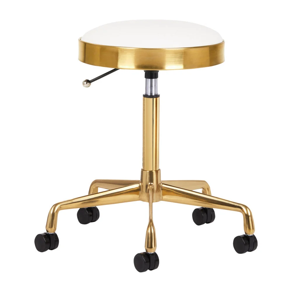Activeshop Sgabello Cosmetico H7 Bianco Oro