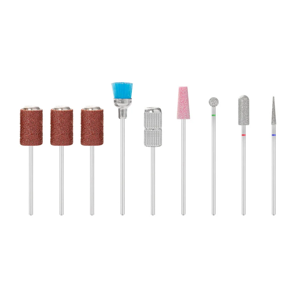 Activeshop Set Di Punte Da Fresa Per Unghie Mix 12 Pezzi