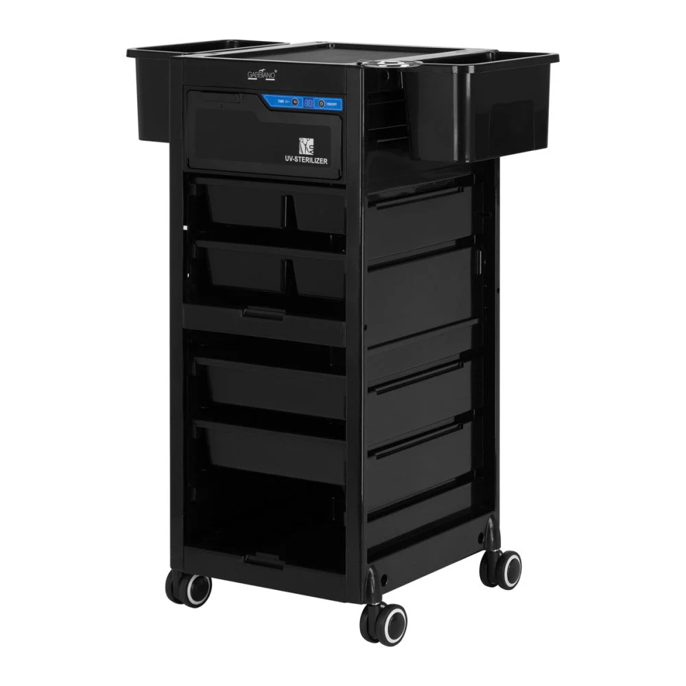 Aiutante Parrucchiere Gabbiano Con Sterilizzatore Uv Nero 68Uv