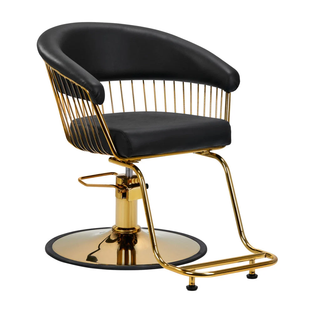 Sedia Da Parrucchiere System Lile Oro Nero
