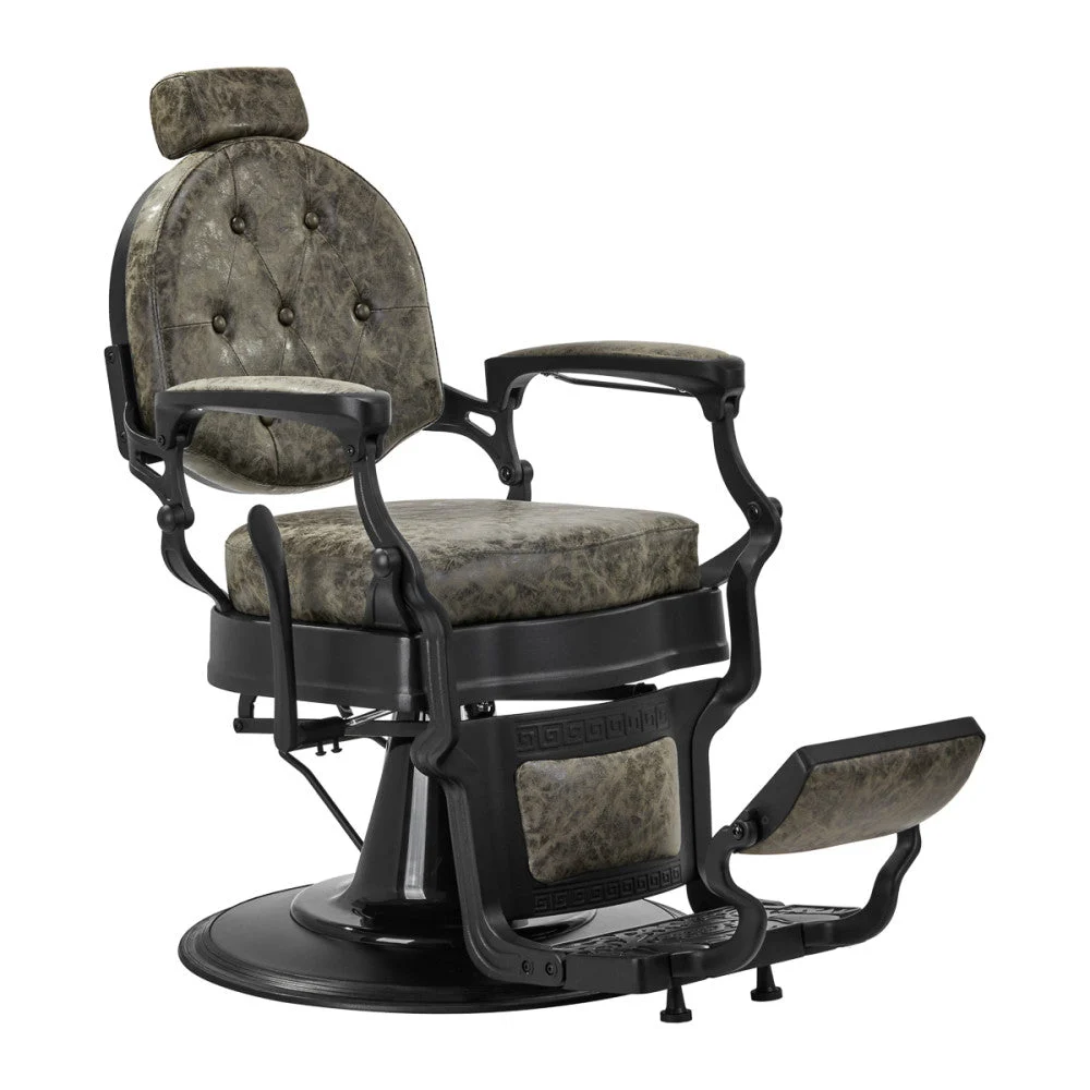 Sedia Da Barbiere President Old Pelle Verde