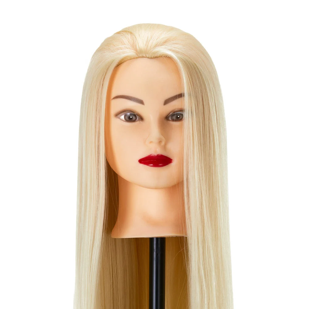 Gabbiano Wz2 Testa Formazione Parrucchiere, Capelli Sintetici, Colore 613#, Lunghezza 24"