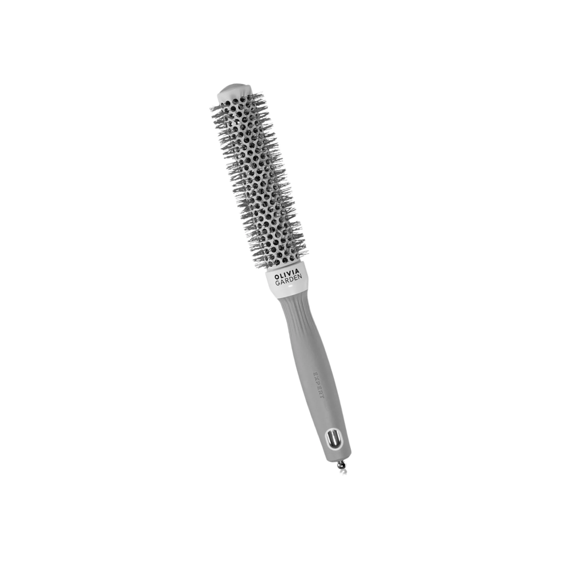 Olivia Garden Expert Blowout Speed Spazzola rotonda setole ondulate Bianco e grigio 25 mm