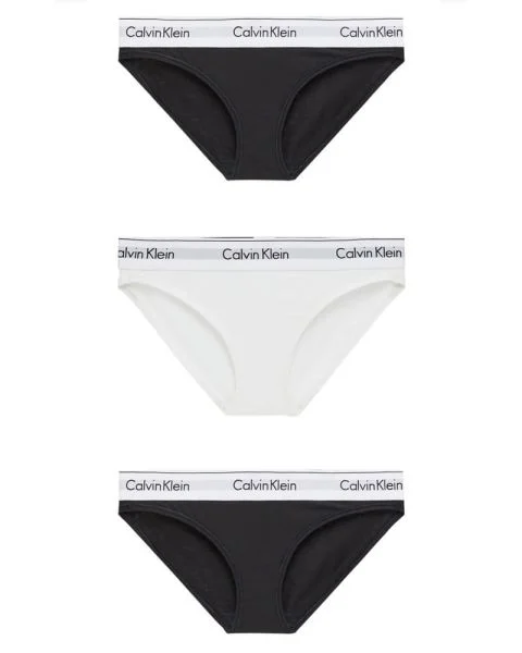 Calvin Klein Bikini Briefs 3-pack Black/White - L