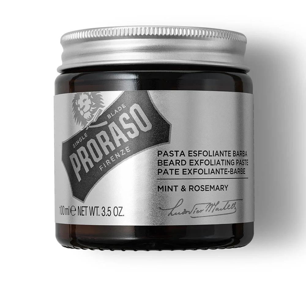 Pasta esfoliante professionale per barba