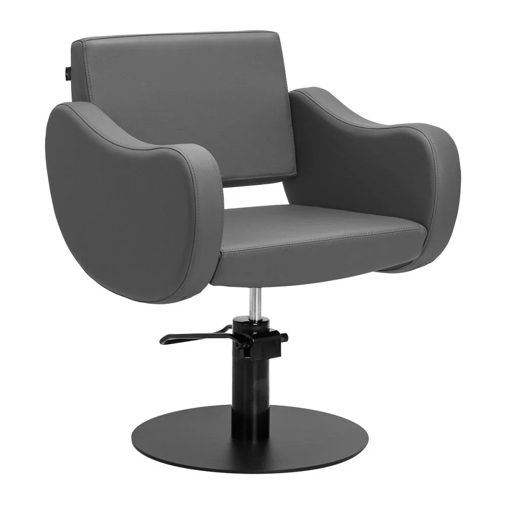 Poltrona da parrucchiere Gabbiano Sewilla Gray base nera