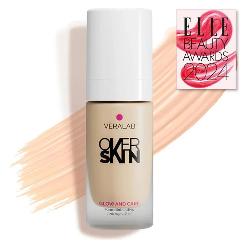 Overskin Glow And Care - Fondotinta Attivo, Luminoso E Idratante 02 - Shell 30 Ml