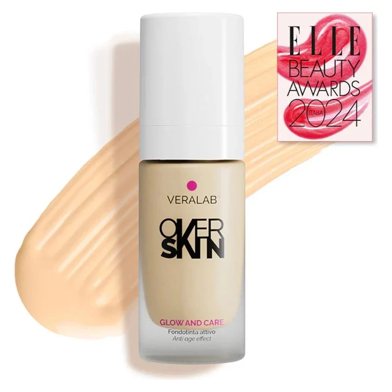 Overskin Glow And Care - Fondotinta Attivo, Luminoso E Idratante 03 - Vanilla 30 Ml