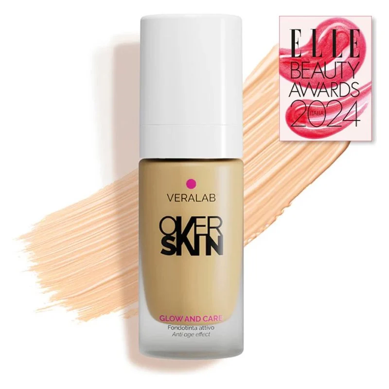 Overskin Glow And Care - Fondotinta Attivo, Luminoso E Idratante 06 - Beige 30 Ml