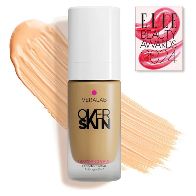 Overskin Glow And Care - Fondotinta Attivo, Luminoso E Idratante 07 - Warm 30 Ml