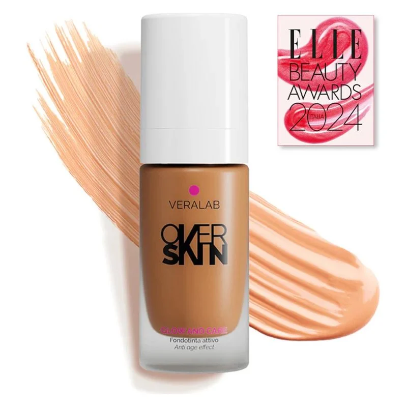 Overskin Glow And Care - Fondotinta Attivo, Luminoso E Idratante 10 - Cinnamon 30 Ml