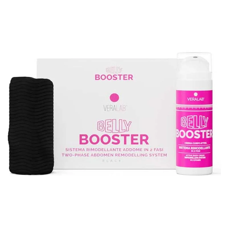 Veralab Belly Booster - Sistema Rimodellante Addome In 2 Fasi (Crema + Guaina Addome) Nero Xl