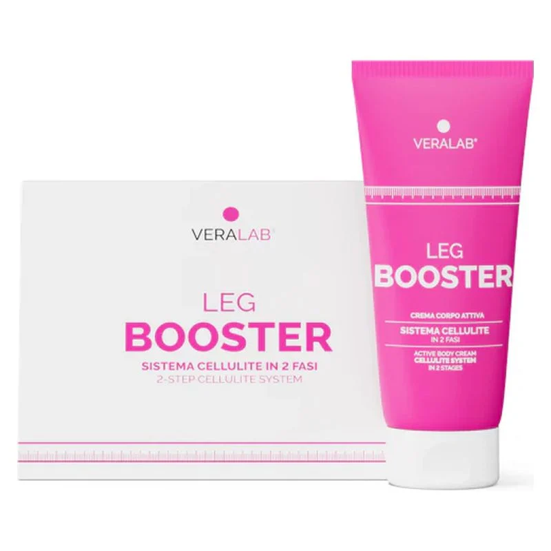 Veralab Leg Booster - Sistema Rimodellante Cellulite In 2 Fasi -Crema+Guaina Ciclista S