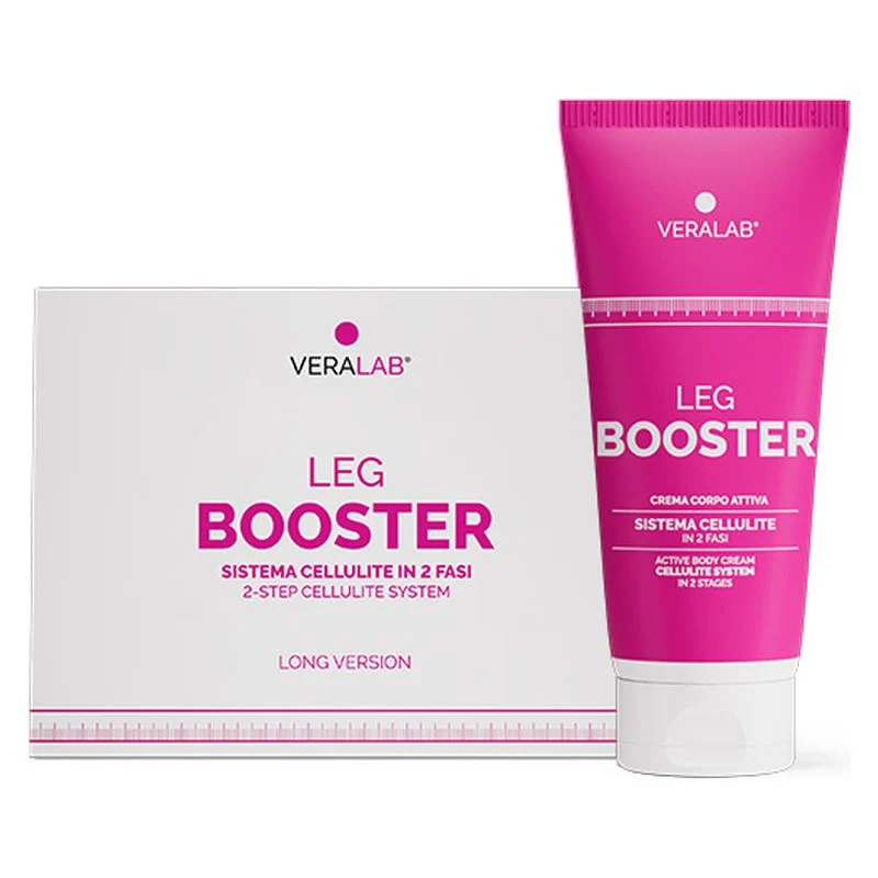 Veralab Leg Booster - Long Version - Sistema Rimodellante Cellulite In 2 Fasi -Crema + Guaina Corsaro Xl