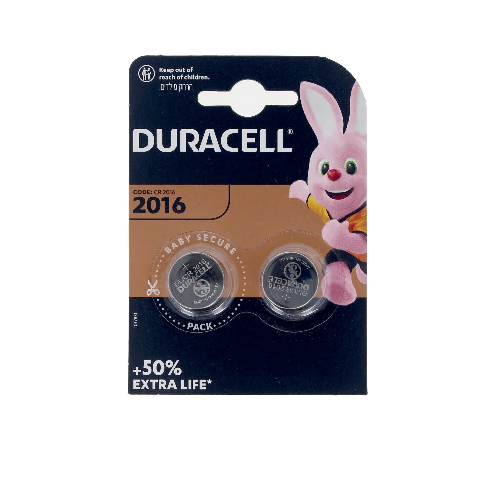 Pacco batterie DURACELL BUTTON LITHIUM 3V 2016 DL/CR2016