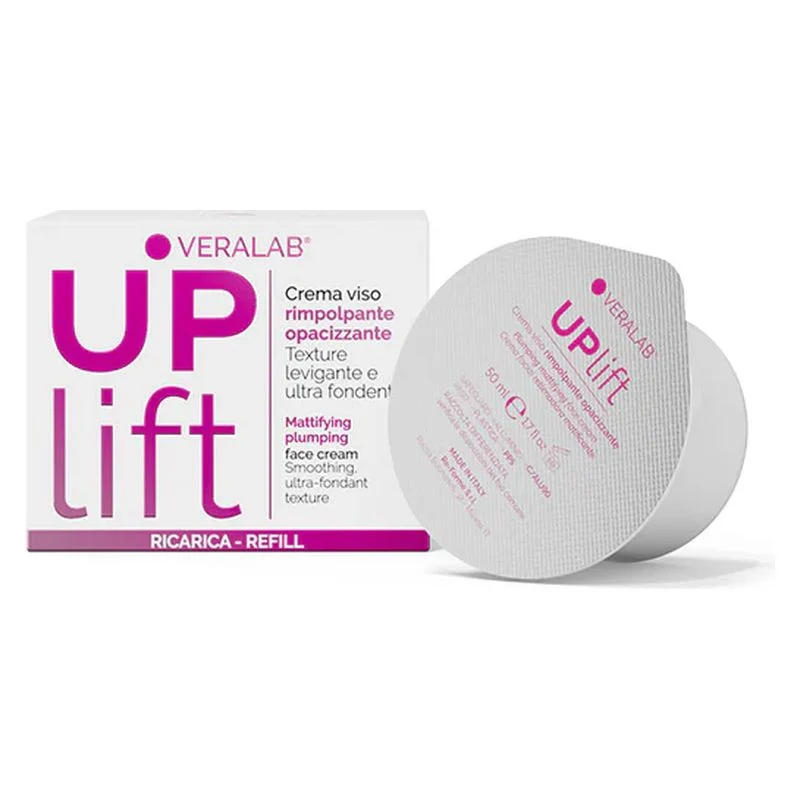 Veralab Uplift Crema Viso Rimpolpante Opacizzante - Crema Viso Anti Age Dall’Azione Purificante Ricarica 50 Ml