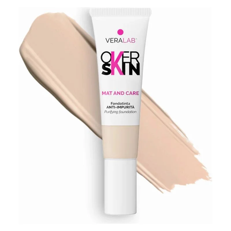 Overskin Mat And Care - Fondotinta Anti Imperfezioni 01 - Porcelain (30 Ml)