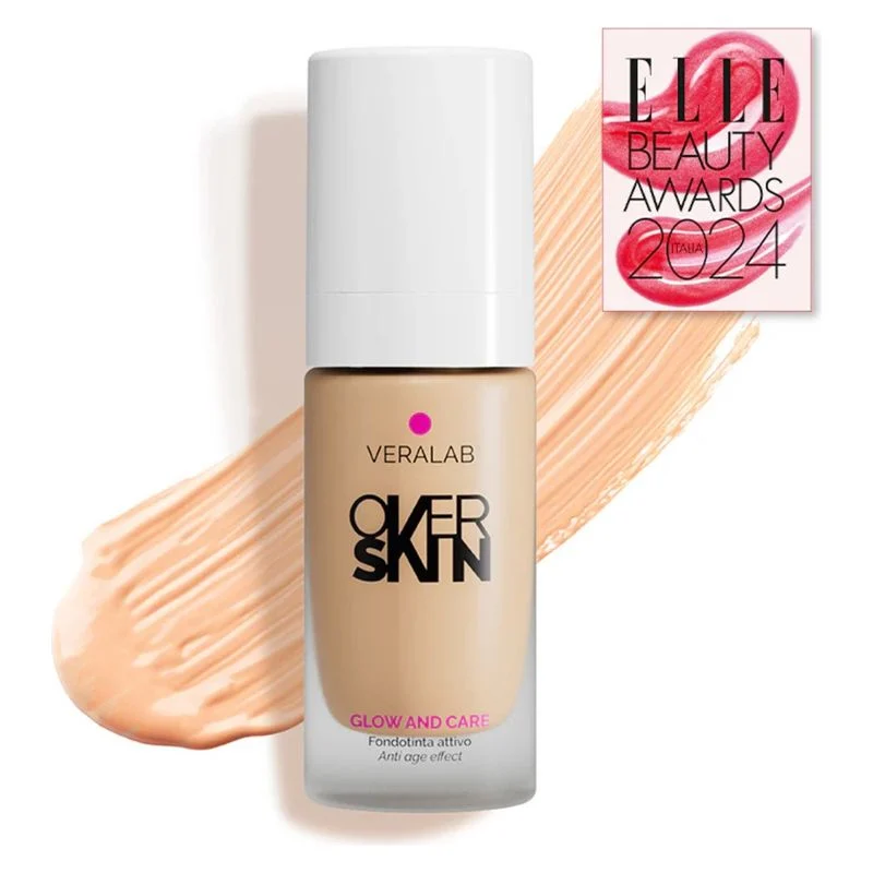 Overskin Glow And Care - Fondotinta Attivo, Luminoso E Idratante 5.5 - Caramel 30 Ml