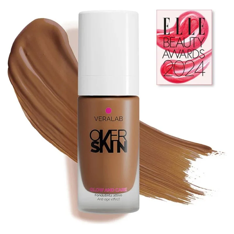Overskin Glow And Care - Fondotinta Attivo, Luminoso E Idratante 11.5 - Wood 30 Ml