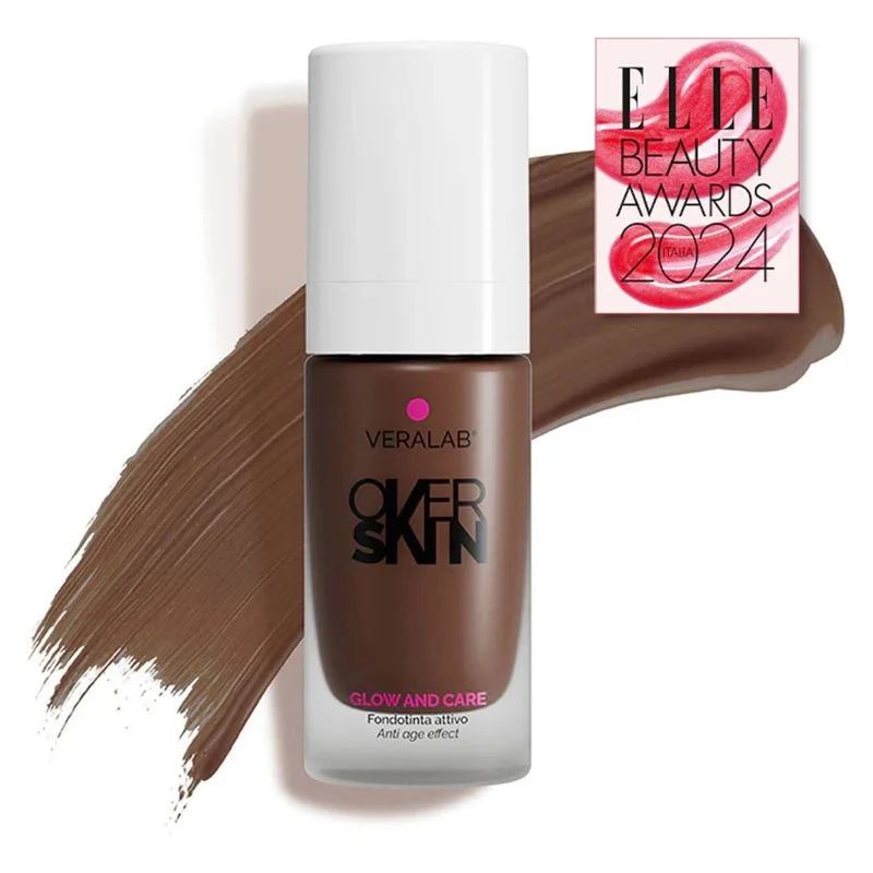 Overskin Glow And Care - Fondotinta Attivo, Luminoso E Idratante 13 - Fudge 30 Ml