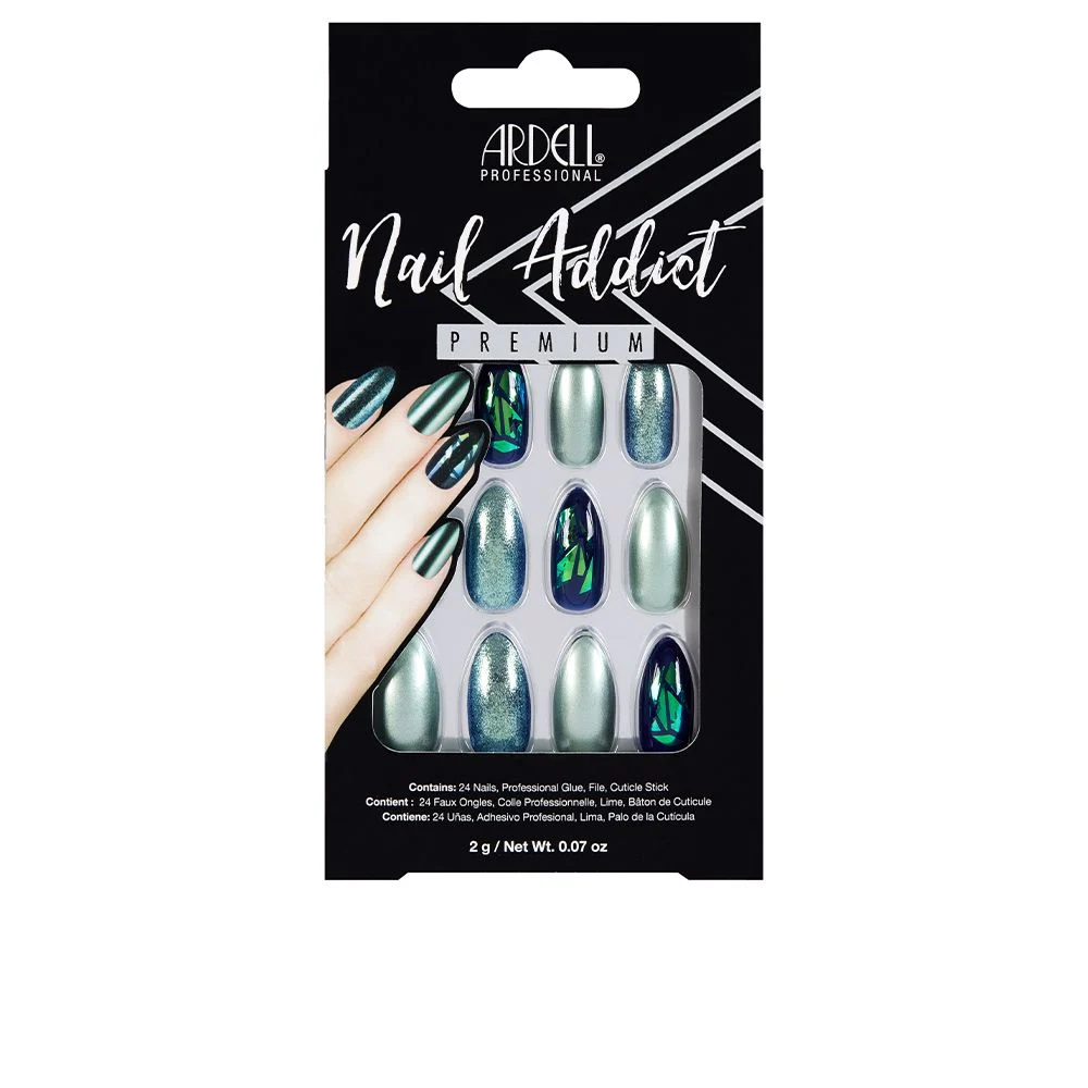 NAIL ADDICT verde glitter cromato