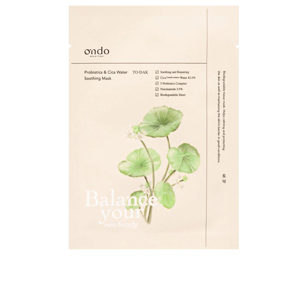 Maschera lenitiva con probiotici e acqua di menta