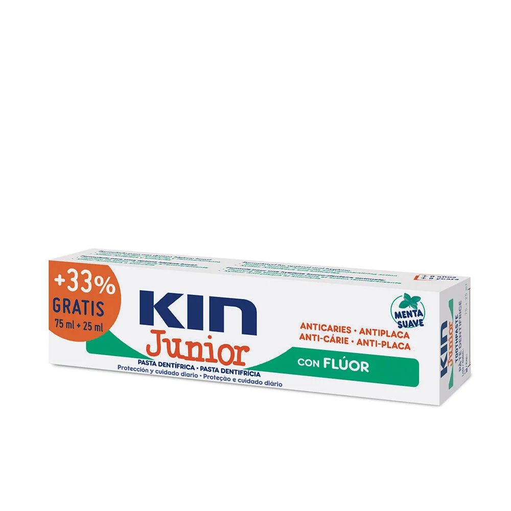 Dentifricio KIN JUNIOR anti-carie, al delicato gusto di menta