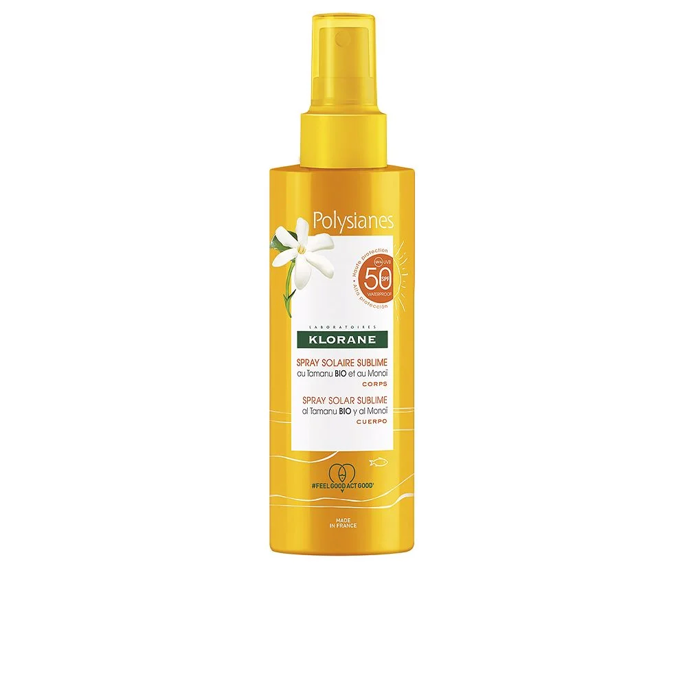 POLYSIANES MONOÏ Y TAMANU BIO spray solare per il corpo SPF50
