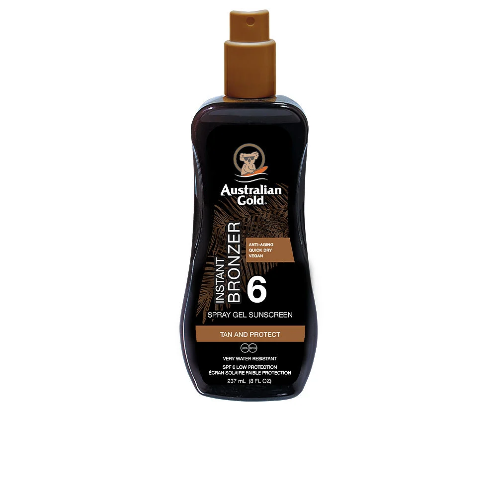 SUNSCREEN SPRAY GEL with instant bronzer SPF6